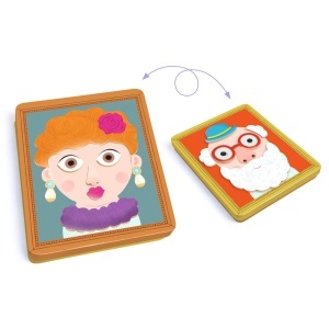 Joc magnetic cu portrete din lemn