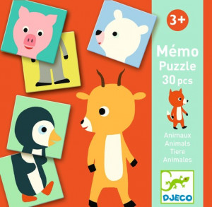 Joc Memo Animo puzzle Djeco
