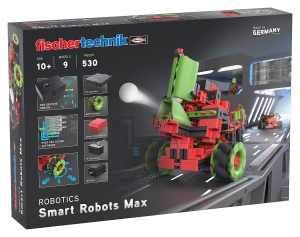 Kit STEM Set de constructie robotică Smart Robots Max, 9 modele programabile, Fischertechnik