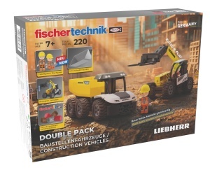 Kit STEM Set de constructie Vehicule de santier Liebherr Double, Fischertechnik