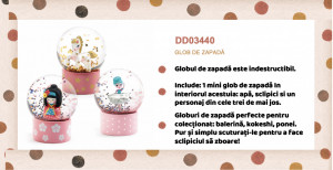 DD03440-Set 3 mini-globuri cu sclipici, Djeco