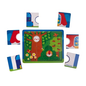 Puzzle 3 niveluri, 6 piese pe nivel