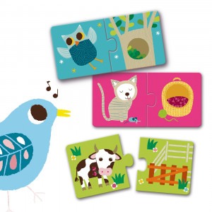 DJ08164-Puzzle de potrivire doua piese Djeco