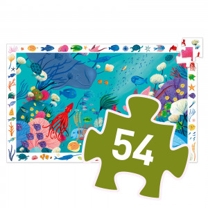 DJ07562-Puzzle observatie 54 piese Acvatic, Djeco