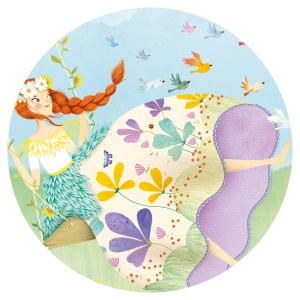 DJ07238 - Puzzle fete cu printesa primaverii, Djeco