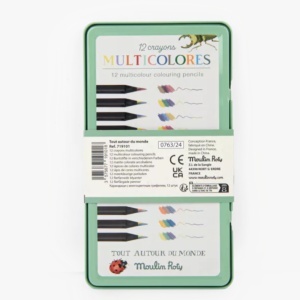 12 creioane de culoare multicolore din colecția „Tout autour du monde” (În jurul lumii) 