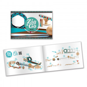 DJ05640 - Joc creativ de inginerie pentru copii Zig & Go Roll, Djeco