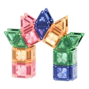 Plăci magnetice mini pastelate Cleverclixx – dezvoltă imaginația și creativitatea