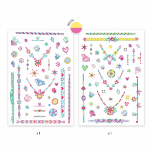 DJ09587-Tatuaje neon roz și galben, Djeco 