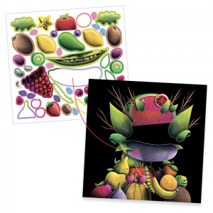 DJ09370-Atelier colaj cu legume si fructe Inspired by Arcimboldo, Djeco