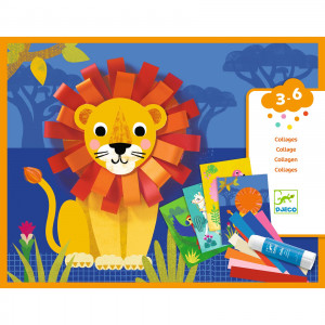 DJ09868-Set creativ cu animale din hârtie cu bucle, Djeco