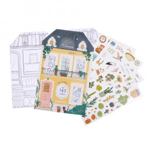 carte de colorat cu abtibilduri Les Parisiennes Moulin Roty