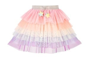 Fusta colorata din tulle pentru fetite, Souza!