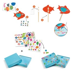 Set de colaj cu materiale pentru creare decor subacvatic
