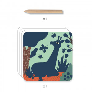DJ09095-Set creativ de razuit Animale mari pentru cei mici, Djeco