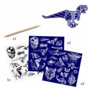DJ09737-Set creativ de razuit planse metalice, Djeco