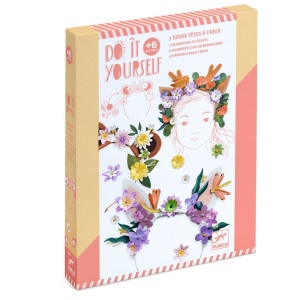 DJ07927 - Flower Friends - kit creativ cu bentite decorate cu flori pentru copii