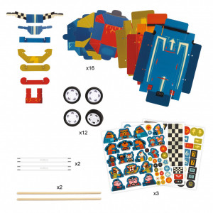 DJ07932-Set creativ DIY Masini de curse, Djeco