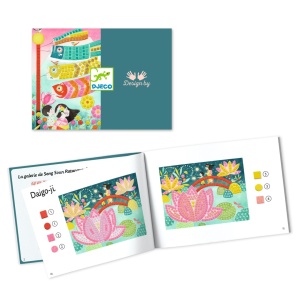 Kit de colaj Djeco – Kyoto, cu modele japoneze și autocolante