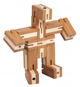 Fr_17519--Test IQ Puzzle 3D din lemn de bambus Flexi-cub, Fridolin
