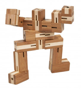 Fr_17516-Test IQ Puzzle 3D din lemn de bambus Flexicub
