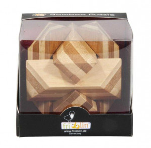 Fr_17158-Test IQ Puzzle 3D din lemn de bambus, Fridolin