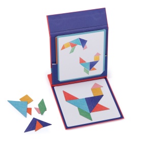 Tangram Magnetic Moulin Roty cu carduri de logică