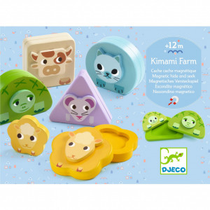 DJ06446 Jucarie din lemn cu magnet animale cu pui Djeco