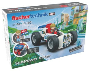 Kit STEM Set de constructie Masinuta SaltPower Racer cu apa sarata, Fischertechnik
