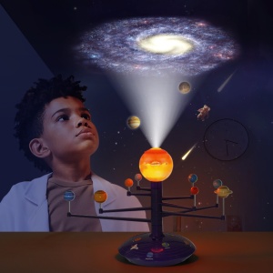 Kit STEM Sistemul solar 3D cu proiector si redare vocala, TopBright Toys