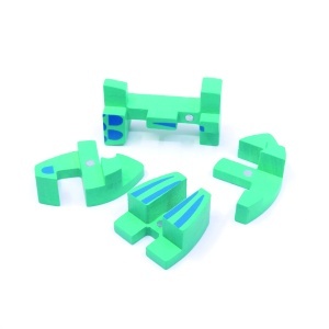 Puzzle logic 3D din lemn pentru copii