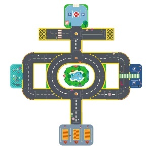Puzzle Puzzl’Up Crazy City – piese de podea și elemente verticale