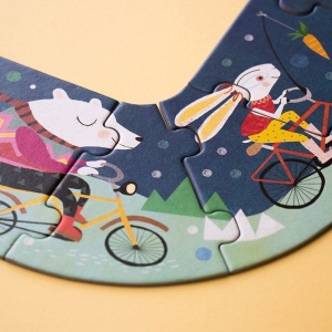 LJ_PZ345U-Puzzle gigant Drumul lung cu bicicleta, Londji