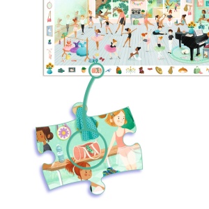 DJ07514 - Puzzle carton cu poster inclus Scoala de dans, Djeco