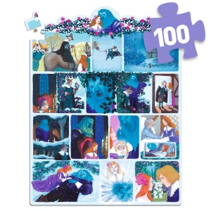 DJ07055 Puzzle poveste cu personaje Frumoasa si bestia cu 100 de piese Djeco