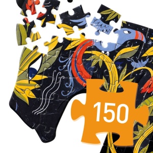 Puzzle Puzz'Art silueta Pantera neagra, Djeco