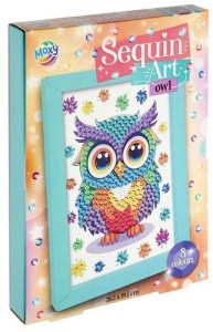 Set creativ DIY Tablou cu paiete bufnita