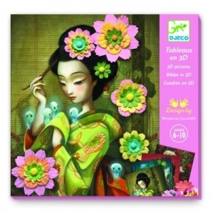 Set creativ decorativ cu flori din hârtie – activitate artistică 3D pentru copii