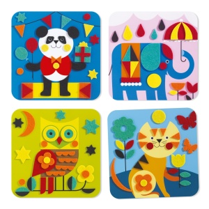 DJ09863-Set colaj cu fetru Animale, Djeco