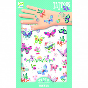 DJ09249 Tatuaje temporare cu fluturi si sclipici, Djeco