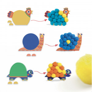 DJ09871-DIY Animale pufoase,Djeco