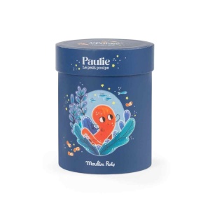 Polpo Paulie - caracatiță de pluș Moulin Roty in cutie cadou