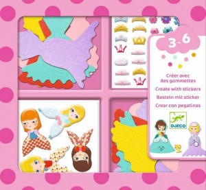 DJ09053-Atelier creativ de colaj cu fetru Printese, Djeco