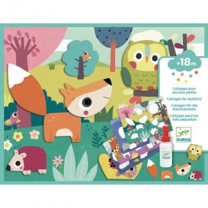 DJ09874-Joc creativ colaje Primele planse cu animale, Djeco
