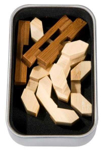 Fr_17321-Test IQ Puzzle 3D din lemn de bambus, Fridolin