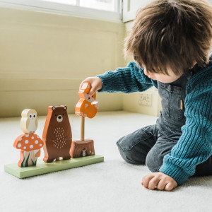 OTT12111_Jucarie din lemn de stivuit cu animalele padurii, Orange Tree Toys 