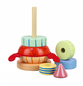 OTT12813_Jucarie din lemn de stivuit cu crab, Orange Tree Toys