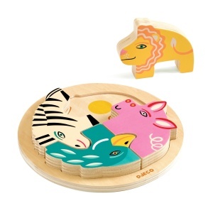 Puzzle Rondo Leo din lemn pentru copii