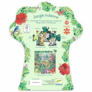 ambalaj verso puzzle jungla indiana cu 54 piese, Djeco