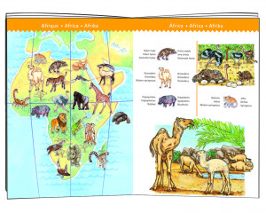 DJ07420-Puzzle cu brasura Animalele lumii, Djeco